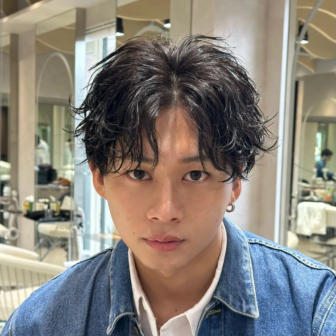 パーマ メンズ カット パーマ トリートメント 原宿/毛流れ韓国 メンズ骨格補正/遼祐のヘアスタイル