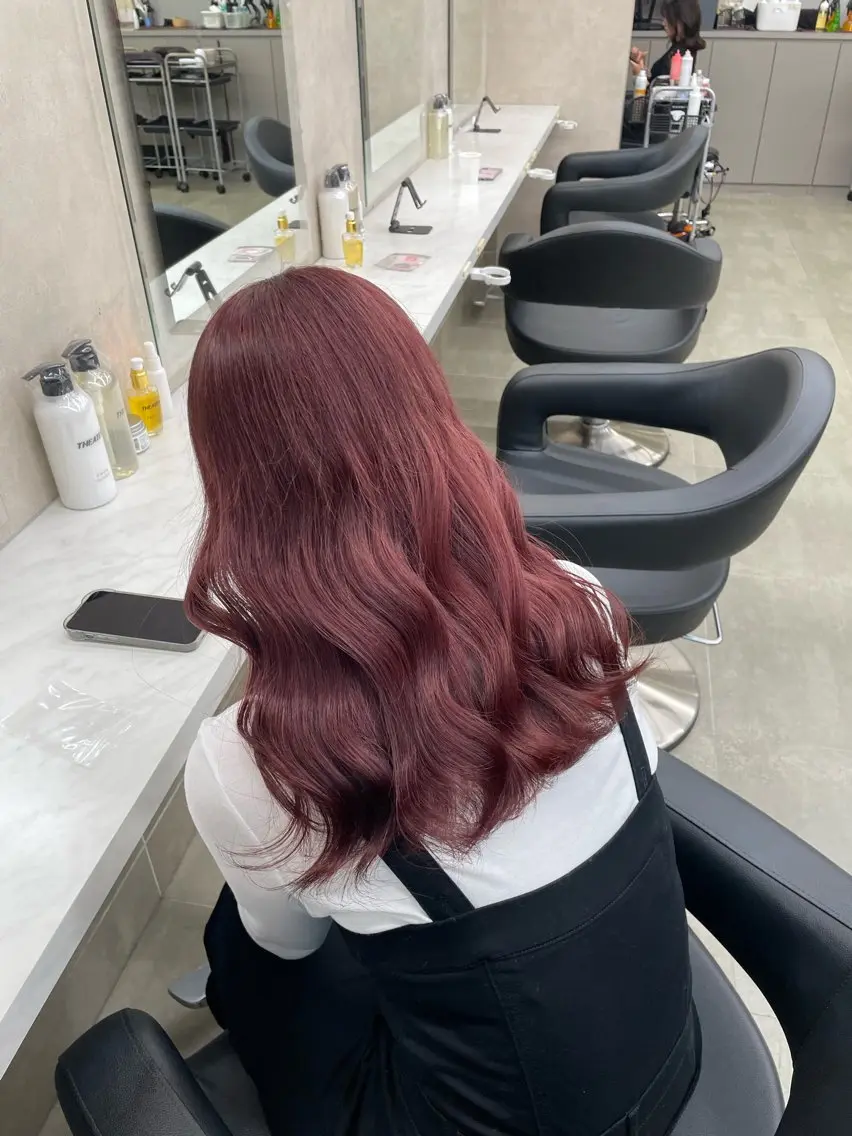 セミロング カラー ヘアアレンジ ヘアカラー トリートメント ヘアセット 💗横浜美容室 💗HARUNAのヘアスタイル
