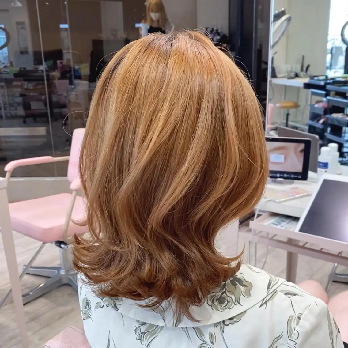 ミディアム 顔まわりカット🌟 くびれヘア/寺門遥輝のヘアスタイル