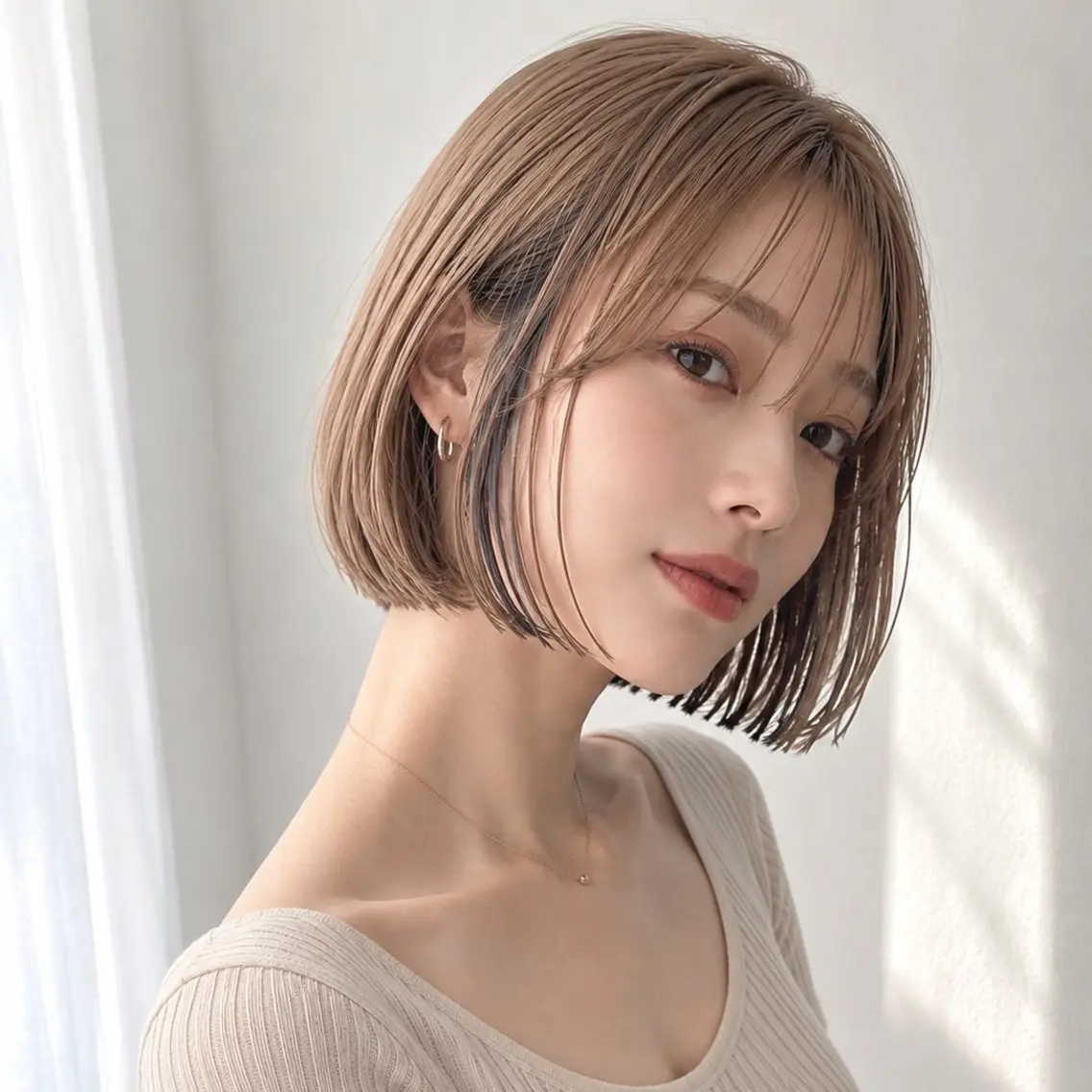 ショート カラー ハイトーンカラー インナーカラー ボブ ヘアカラー ショート・ハイトーン ズーキーのヘアスタイル