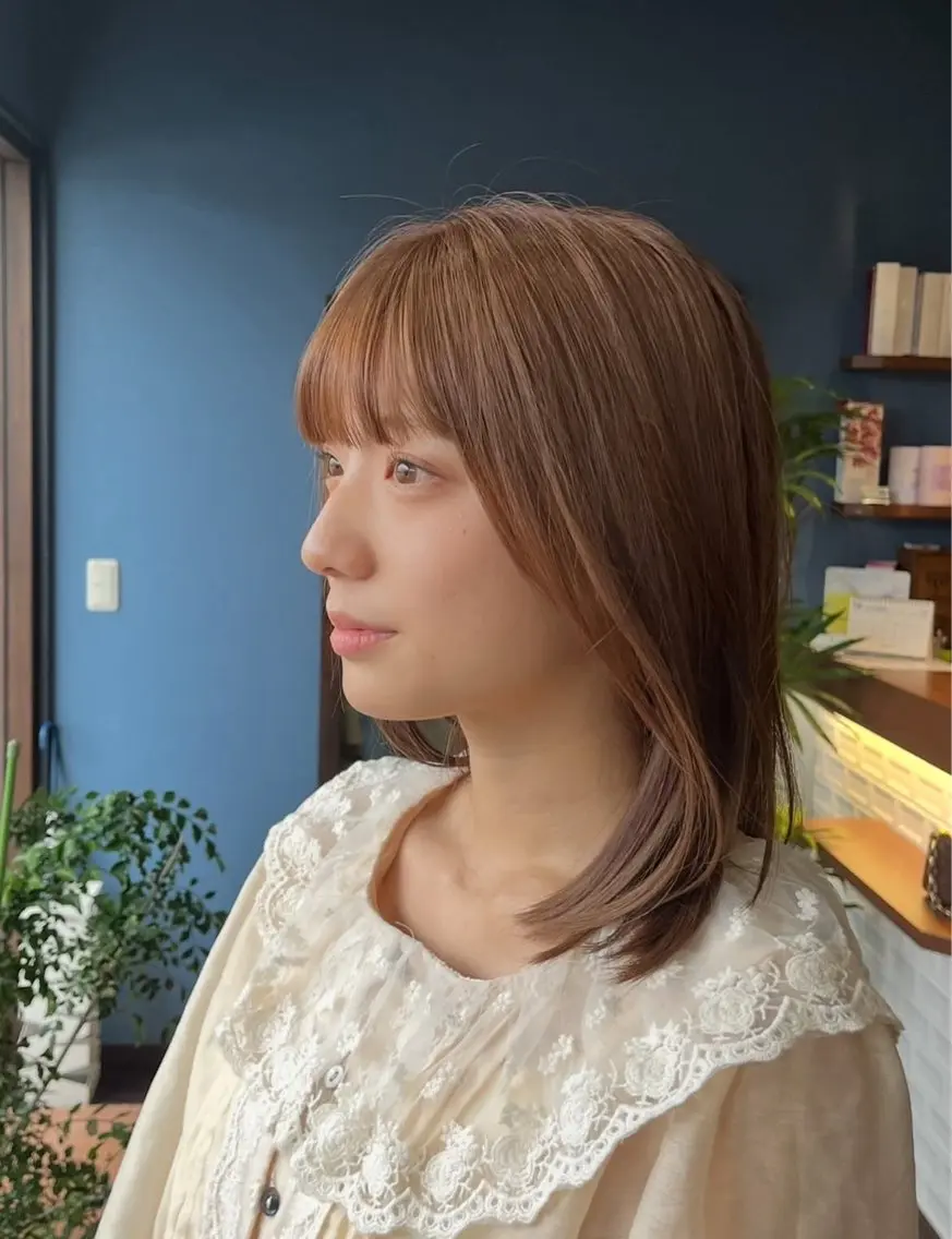 ミディアム カラー ブラウンカラー 透明感カラー ダブルカラー ヘアカラー トリートメント 🌼kubu🍀 Minami🌼のヘアスタイル