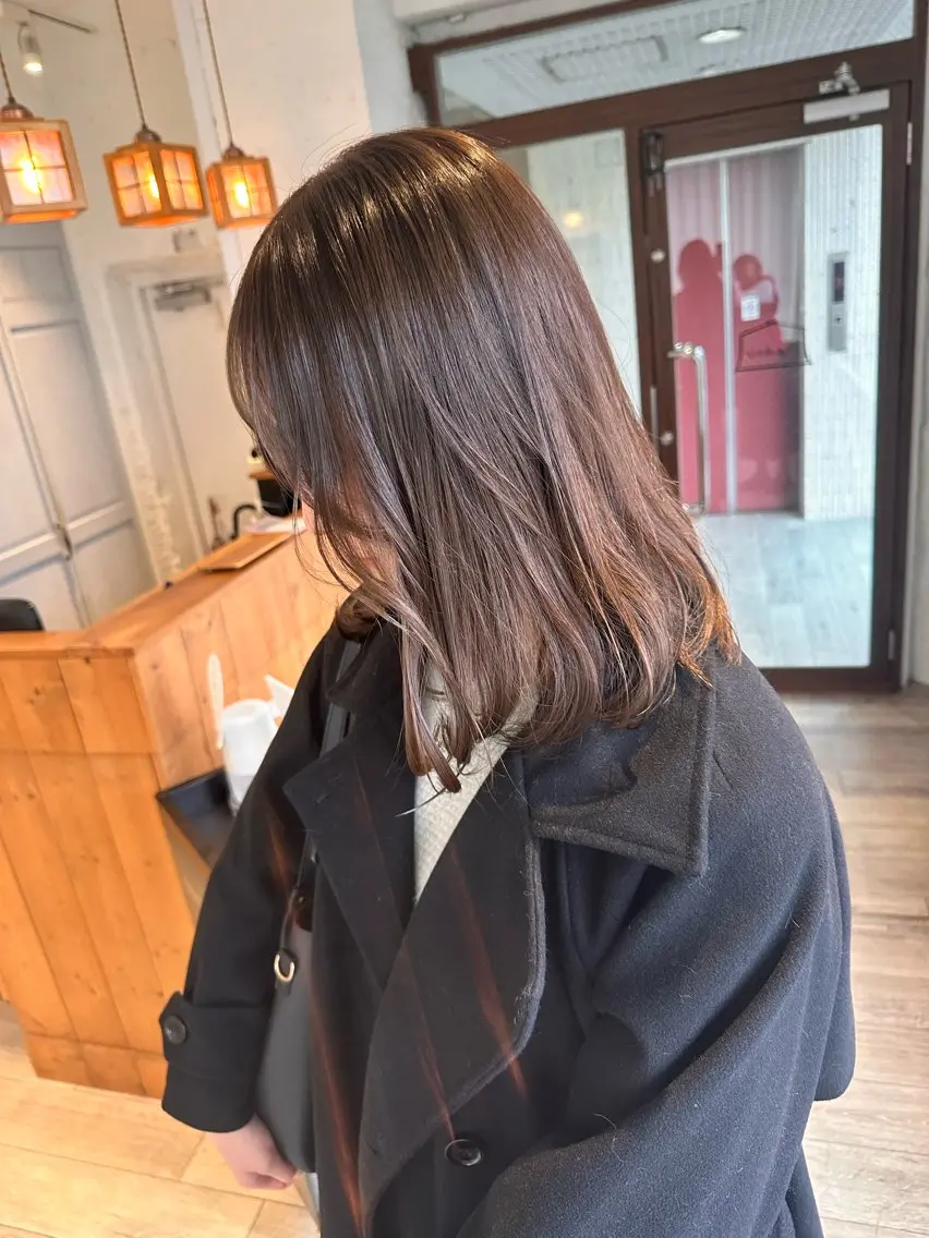 ミディアム カラー ブリーチカラー🫧 森　凪沙のヘアスタイル
