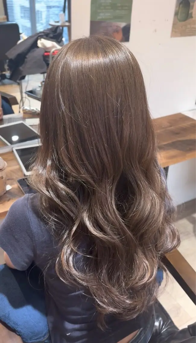 ロング カラー ヘアアレンジ ベージュカラー ダブルカラー 暖色カラー/艶髪/ 🌻木村真緒🌻のヘアスタイル