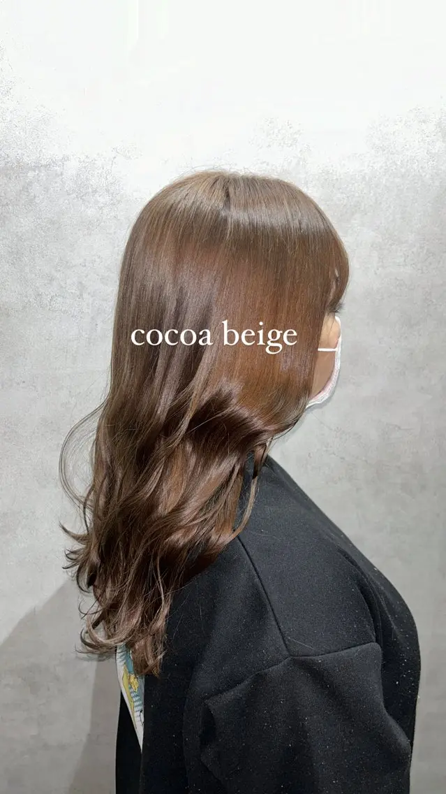 ロング カラー ベージュカラー ブリーチ ココアベージュ Rin♡透明感ピンク 🎀白肌ラベンダーのヘアスタイル