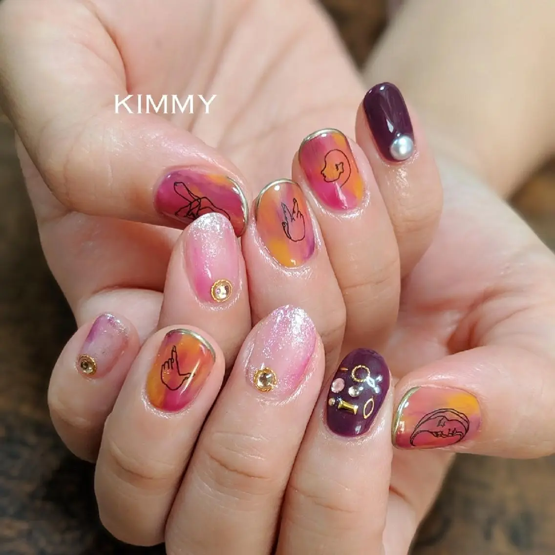 ネイル ハンドネイル kimmy nailsのネイルデザイン