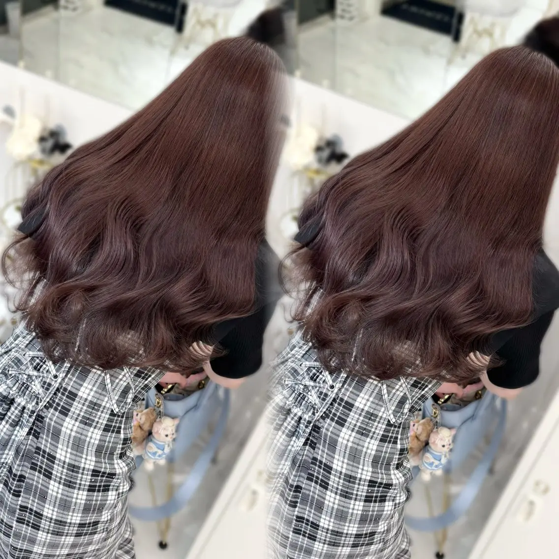 ロング カラー ブリーチ ダブルカラー グレージュ ラベンダーカラー ラベンダーグレージュ ヘアカラー 盛れる顔周り🤍渋谷 Risa🎀のヘアスタイル