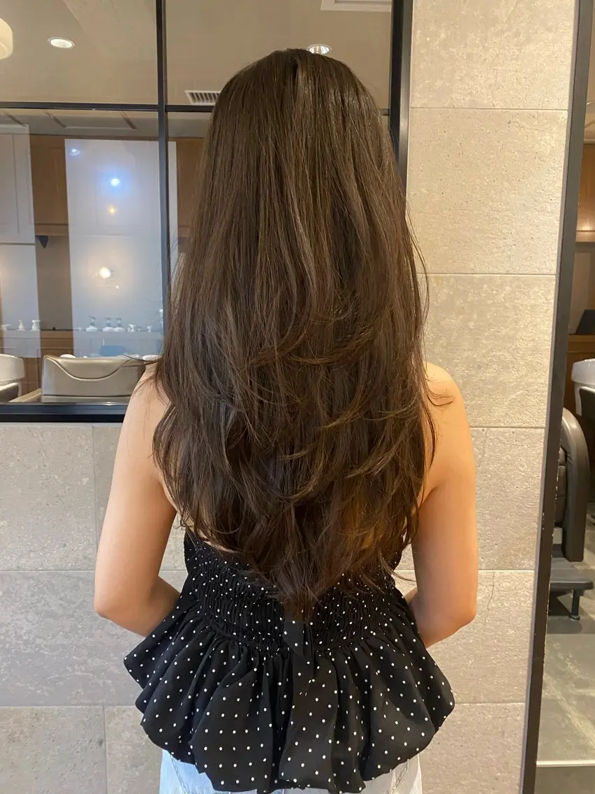 ロング カラー カット トリートメント 上品韓国ヘア レイヤー/ayaのヘアスタイル