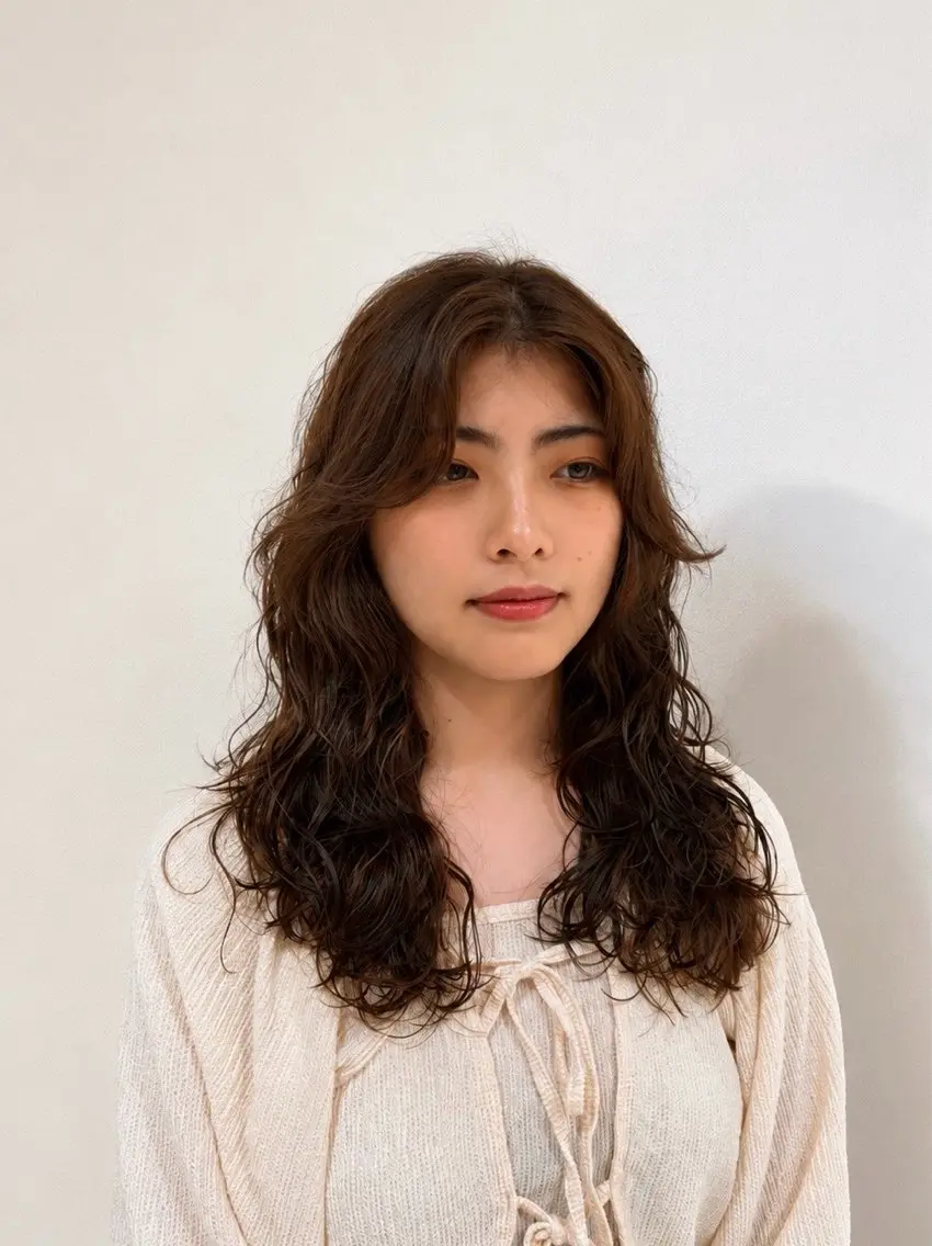ロング パーマ カット パーマ トリートメント 久野紗愛 【髪質改善　艶髪】のヘアスタイル