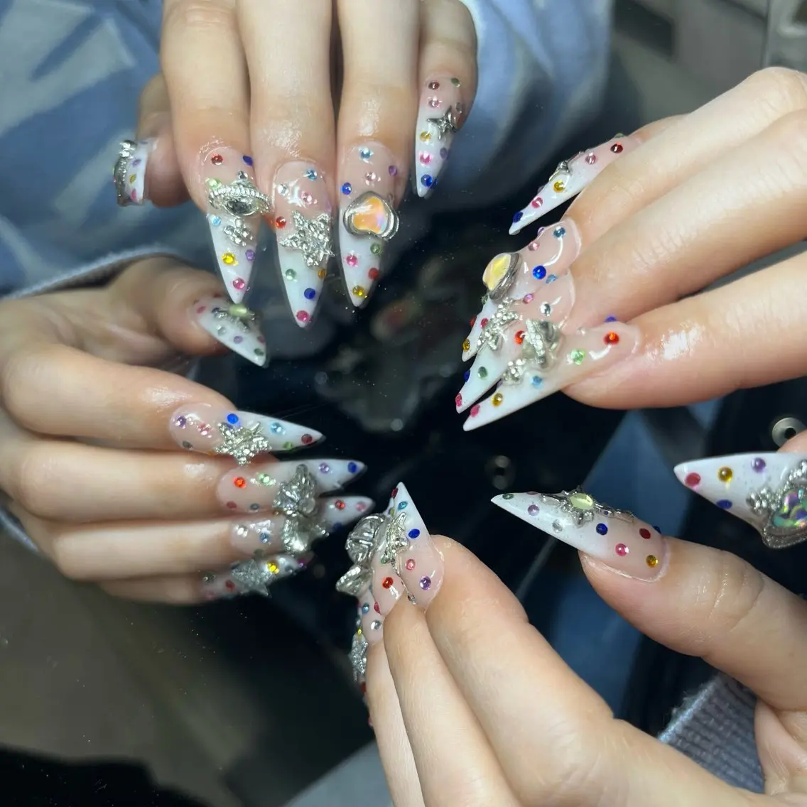 【✨❤️🔥ミニモ限定価格❤️🔥✨オフ無し】チップスカルプ10本長さ出し~持ち込みデザインアート10本コース~の写真