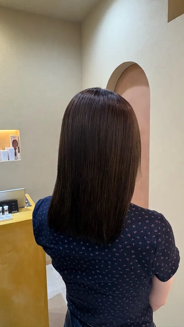 ミディアム カラー ヘアカラー 辻 桃名のヘアスタイル