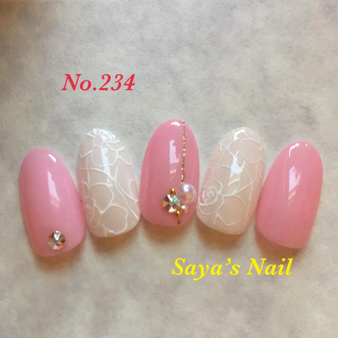 ネイル フラワーネイル レース SantéNail SAYAKAのネイルデザイン