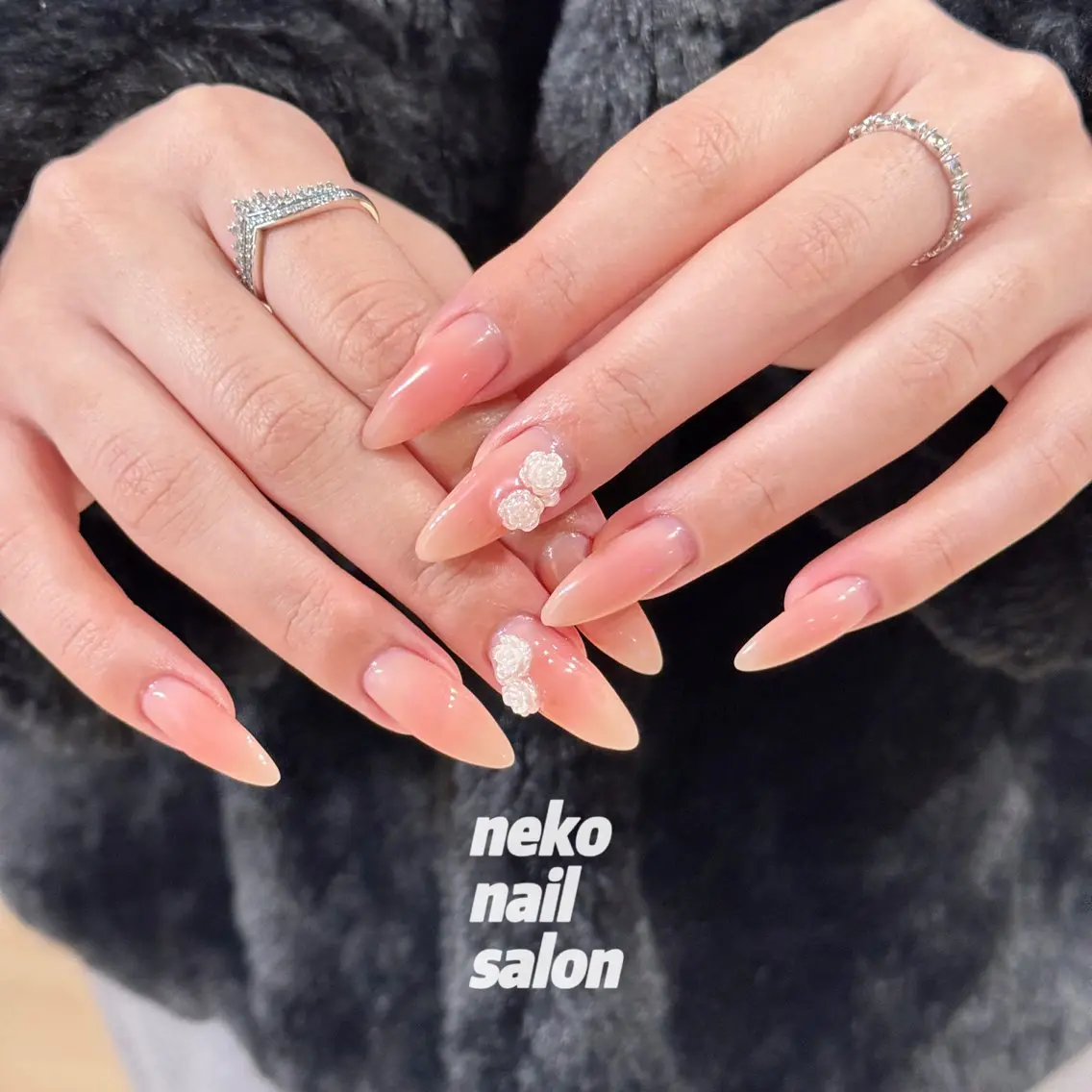 ネイル ロングネイル ハンドネイル neko nailのネイルデザイン