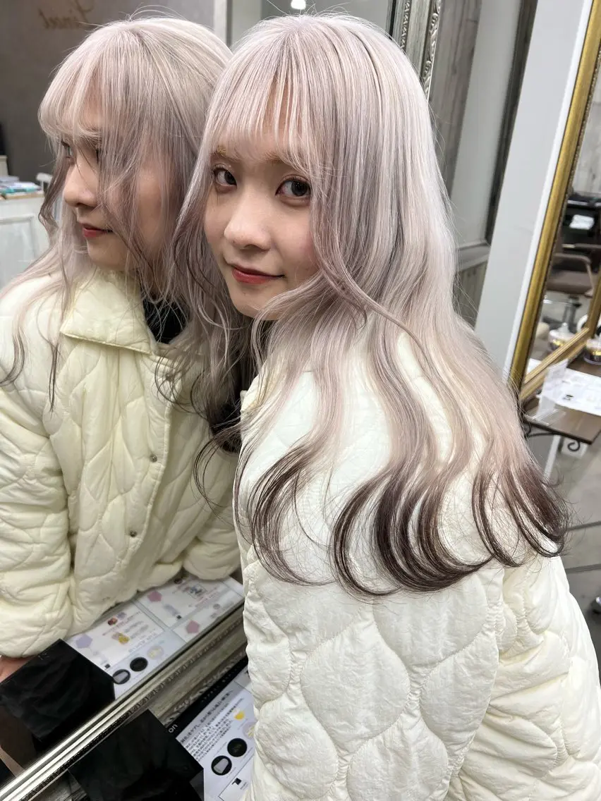 【デザインエンドカラークーポン¥8,800】全頭ブリーチorリタッチ＋デザインカラー🍀周りと差がつくおしゃれデザインの写真