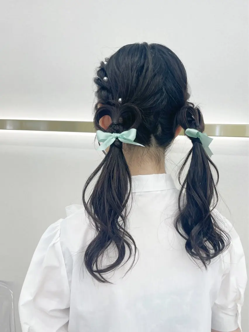 ロング ヘアアレンジ CARELLY Rukaのマツエク・マツパデザイン