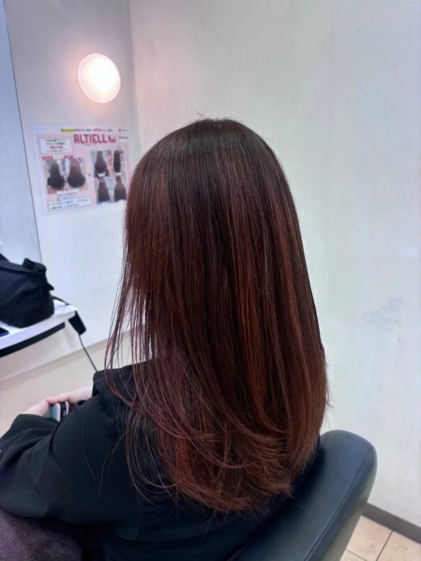 ロング ハイライト レイヤーカット ヘアカラー 🐥長木 ゆかり🐥 ショートモデル募集のヘアスタイル