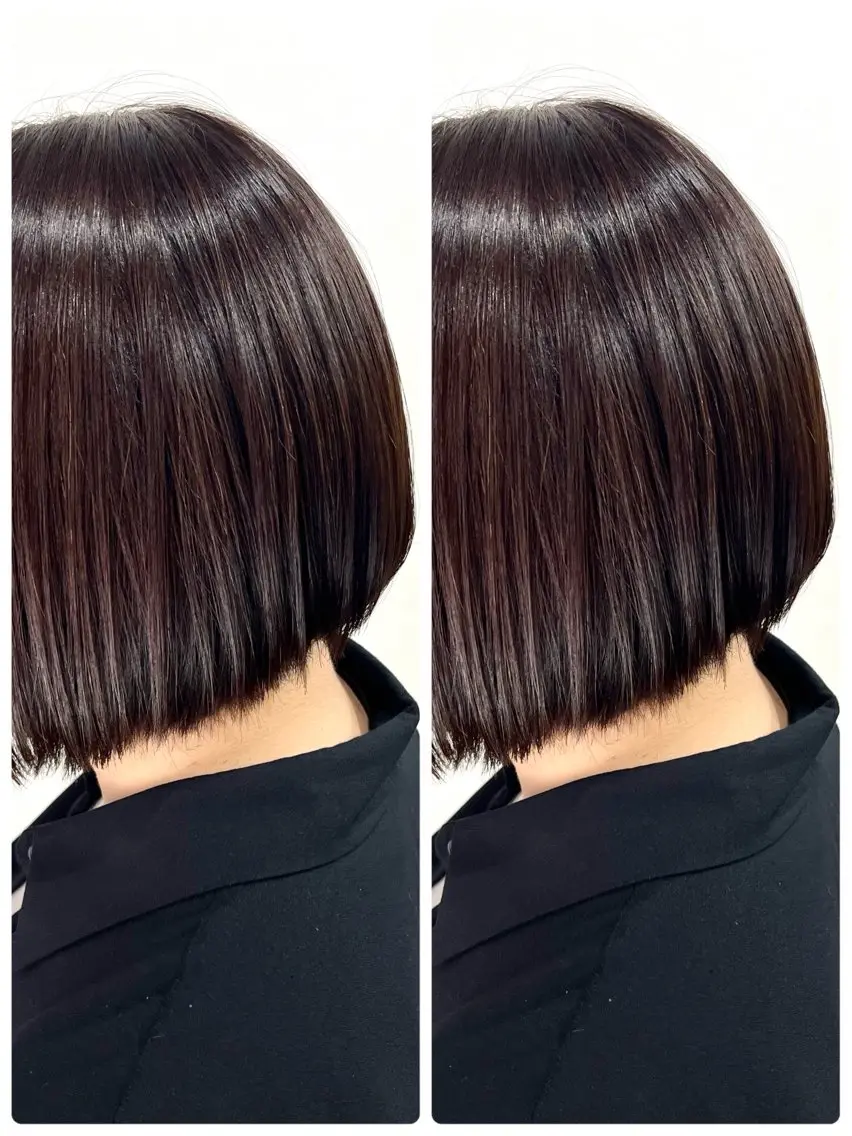 ショート 前下がりボブ ボブ レイヤー/ボブ 特化✂️福岡のヘアスタイル