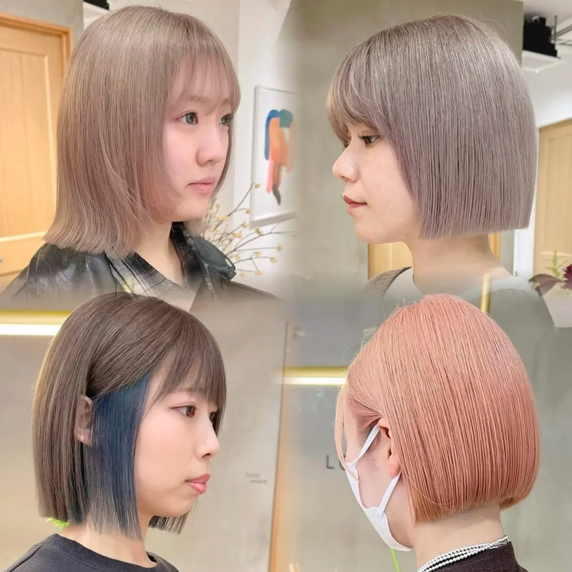 ミディアム カラー カット ヘアカラー トリートメント ボブ/縮毛矯正 🌟梅田盛一🌟のヘアスタイル