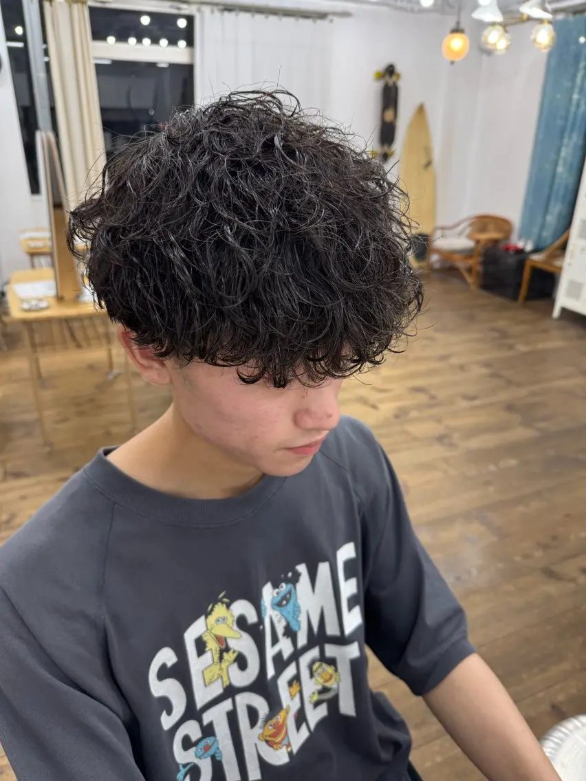 カット+波巻きパーマの写真