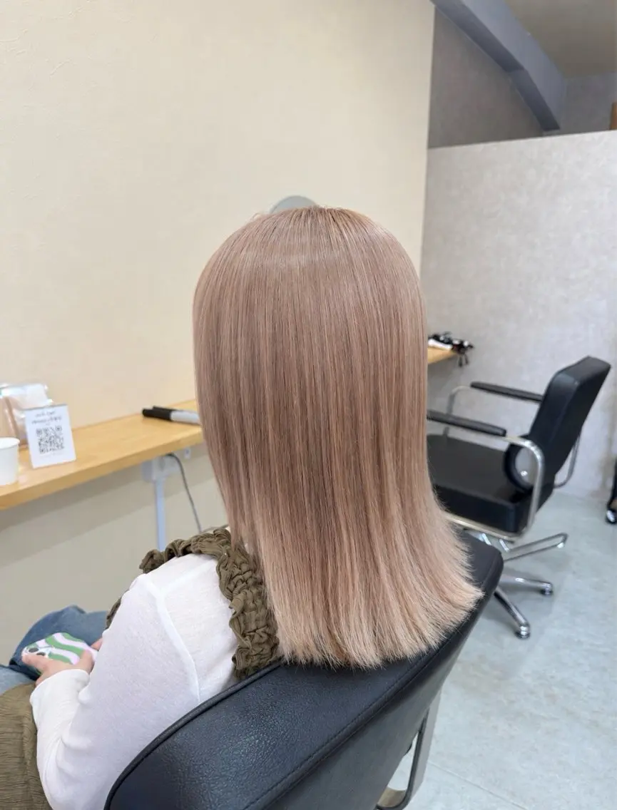 セミロング ヘアカラー トリートメント 🍒透明感カラー /ダブルカラー🍒のヘアスタイル