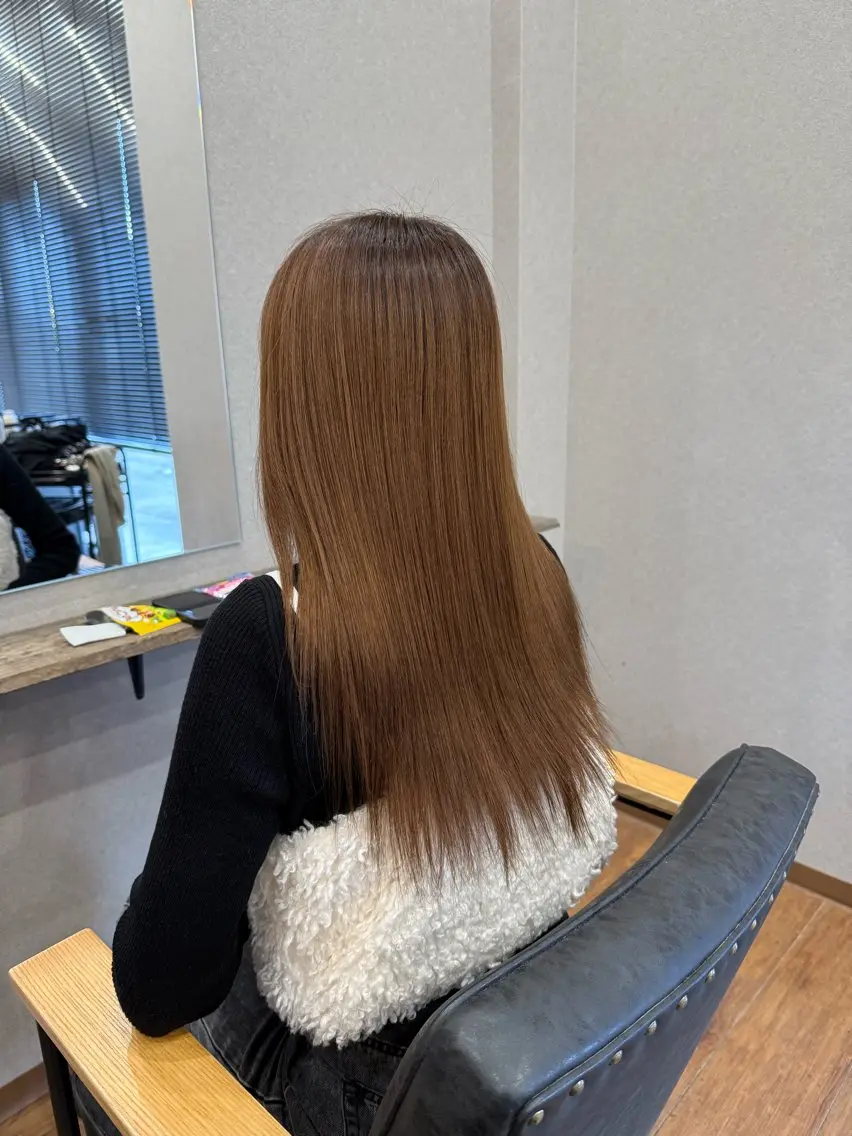 ロング カラー 髪質改善 ヘアカラー トリートメント 鵜飼 真伍のヘアスタイル