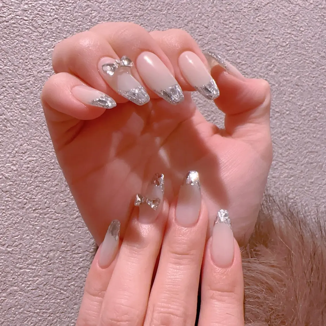 ネイル オーロラネイル フットネイル 韓国ネイル ラメ(グリッター) ラメグラデーション ハンドネイル Belle nail salon 新小岩のネイルデザイン