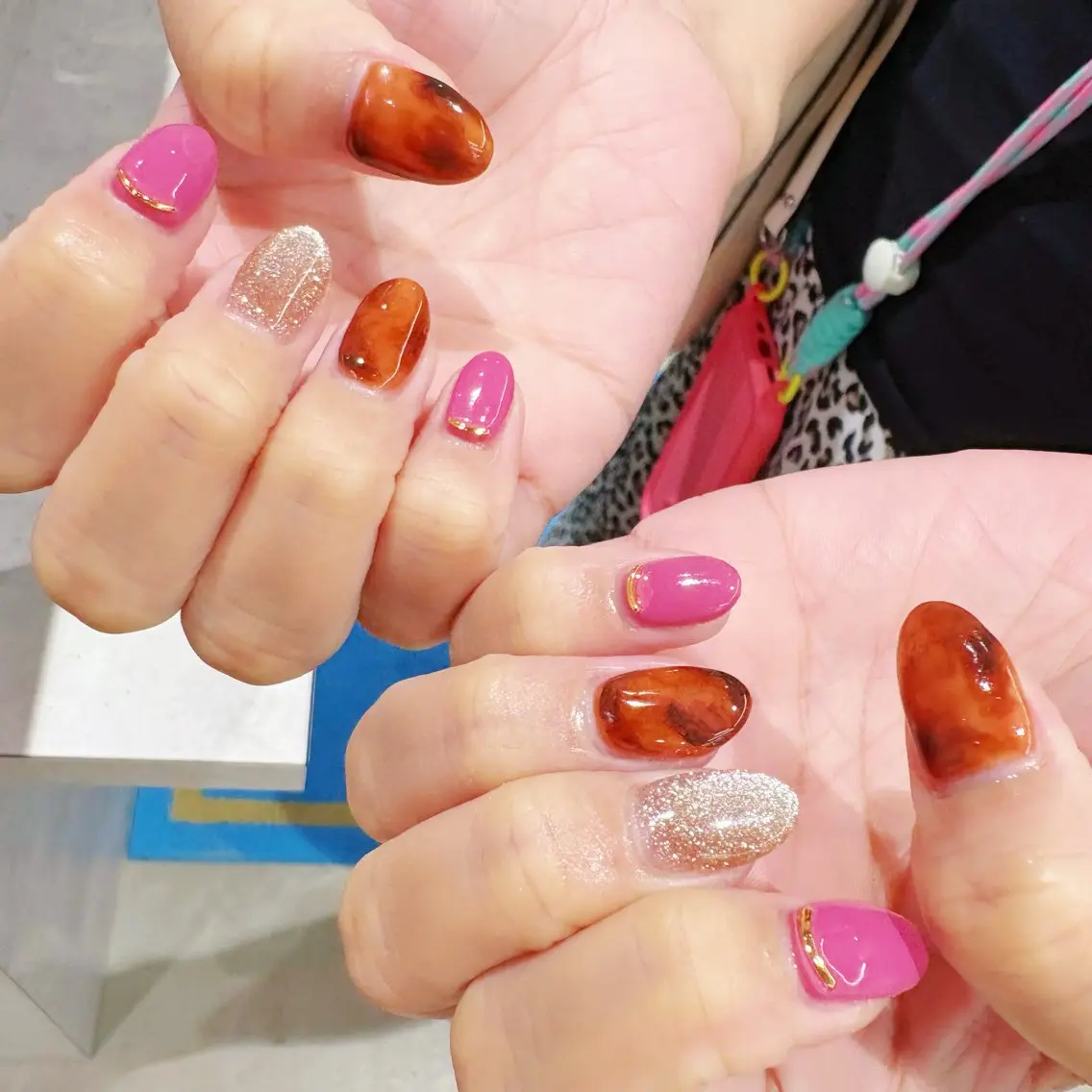 ネイル べっ甲ネイル 持ち込み Ayu ‪ꕤ︎︎｡°⋆のネイルデザイン