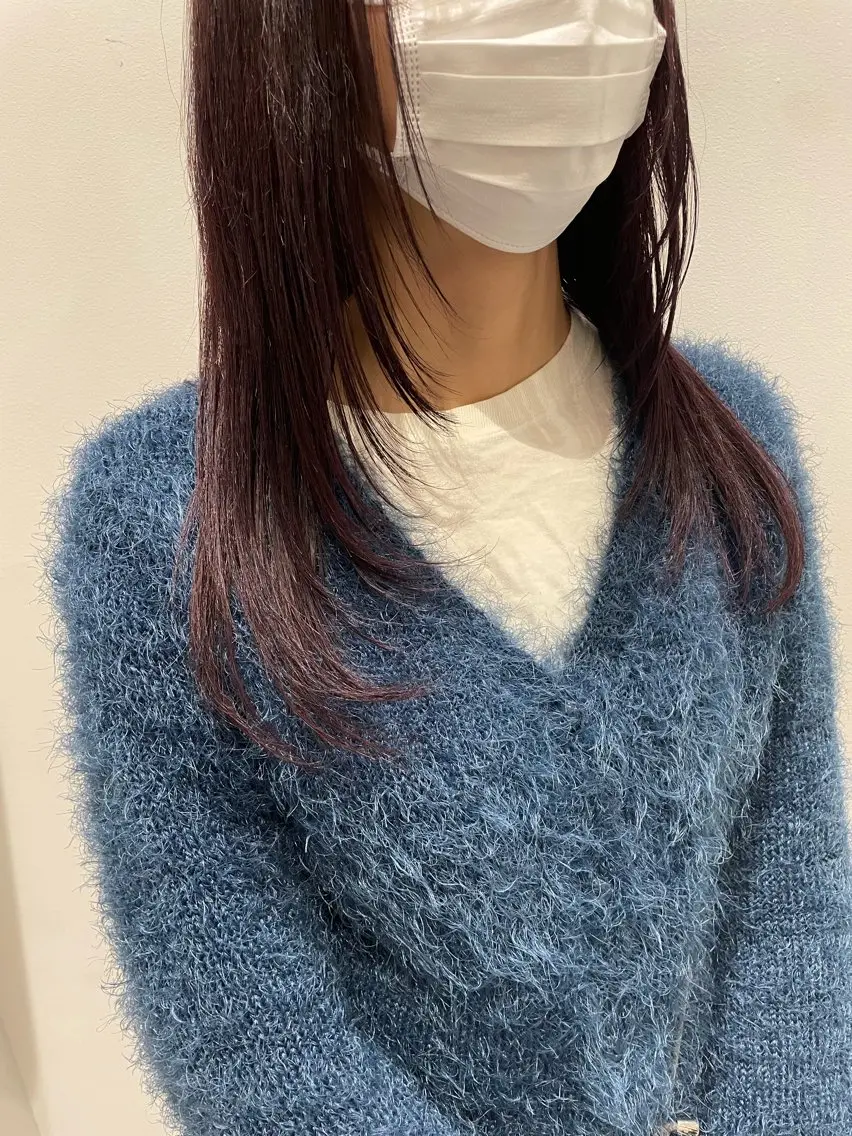 ロング カラー カット ヘアカラー トリートメント 山本 佳奈のヘアスタイル