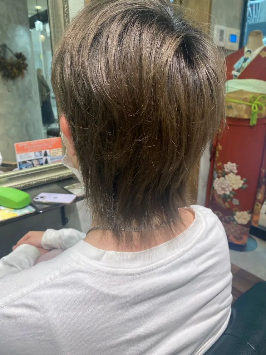 メンズ メンズウルフカット ウルフカット カット ヘアカラー トリートメント 松村 崇弘のヘアスタイル