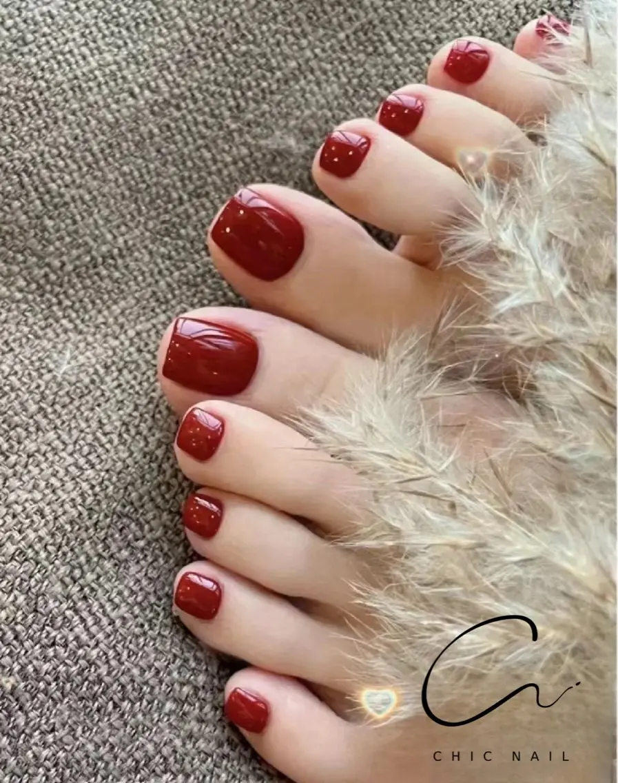 👣FOOT🎨🩴ワンカラーorラメ🩴🎨 見せたくなる足元へ✨ケア込みの写真