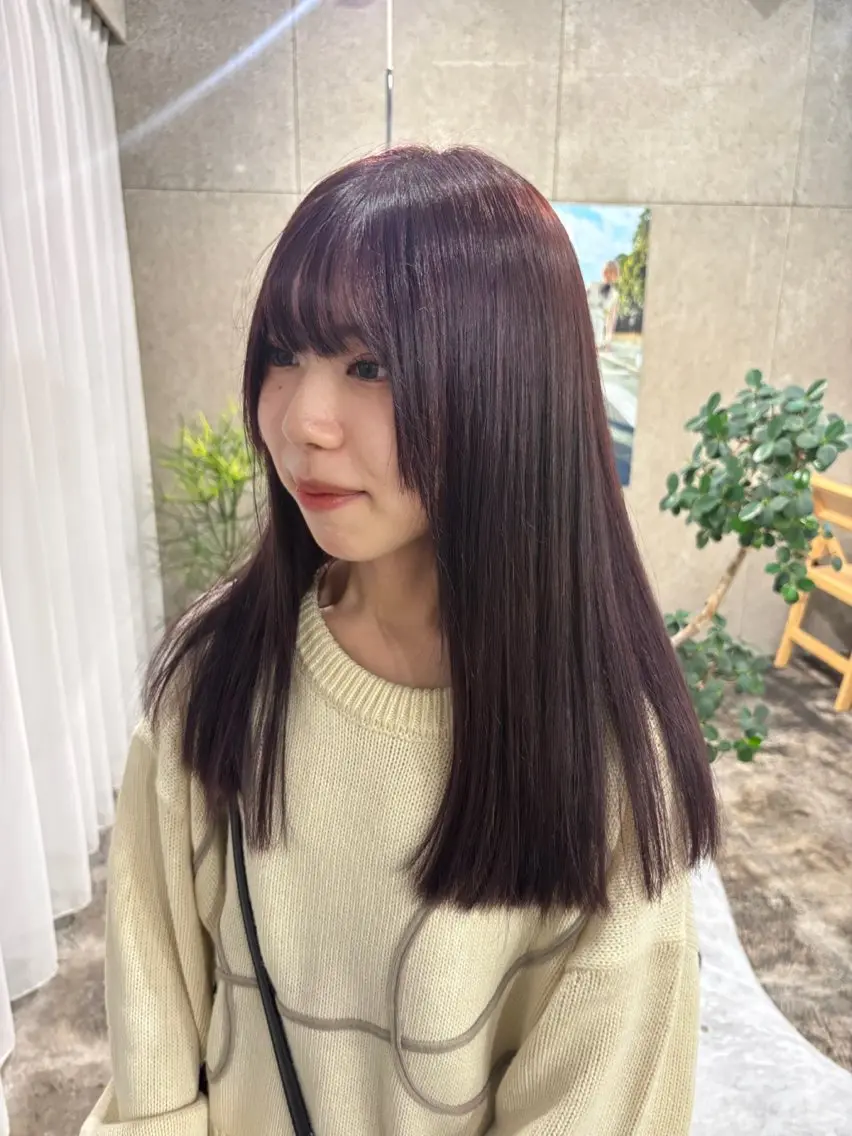 ロング カラー ラベンダーカラー ピンクカラー ピンクラベンダー ヘアカラー 【eim】小塚 玲奈のヘアスタイル