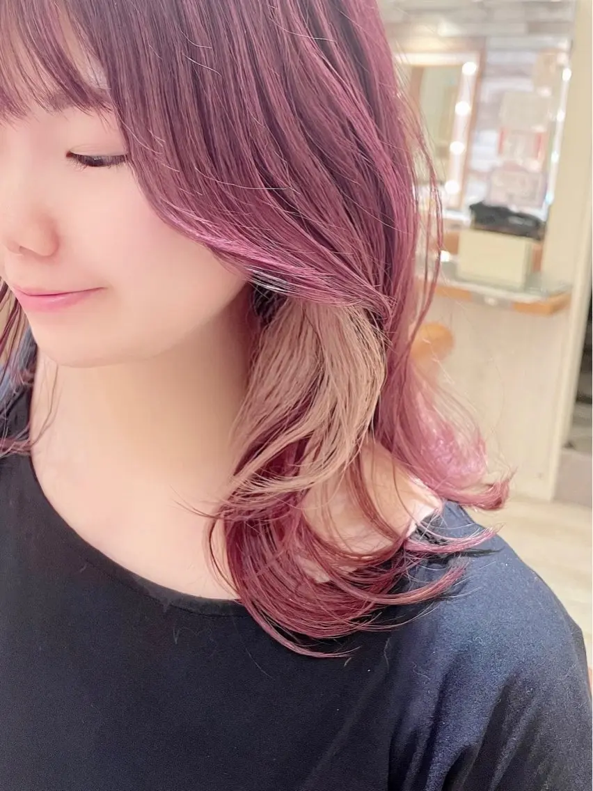 ミディアム カット ヘアカラー 小幡永吉 ✨ショート✨韓国✨のヘアスタイル