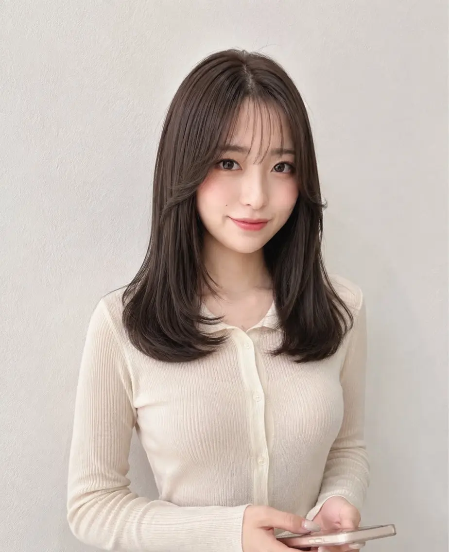 セミロング カット トリートメント モテ🤍トレンドヘア /新宿/ワカナのヘアスタイル