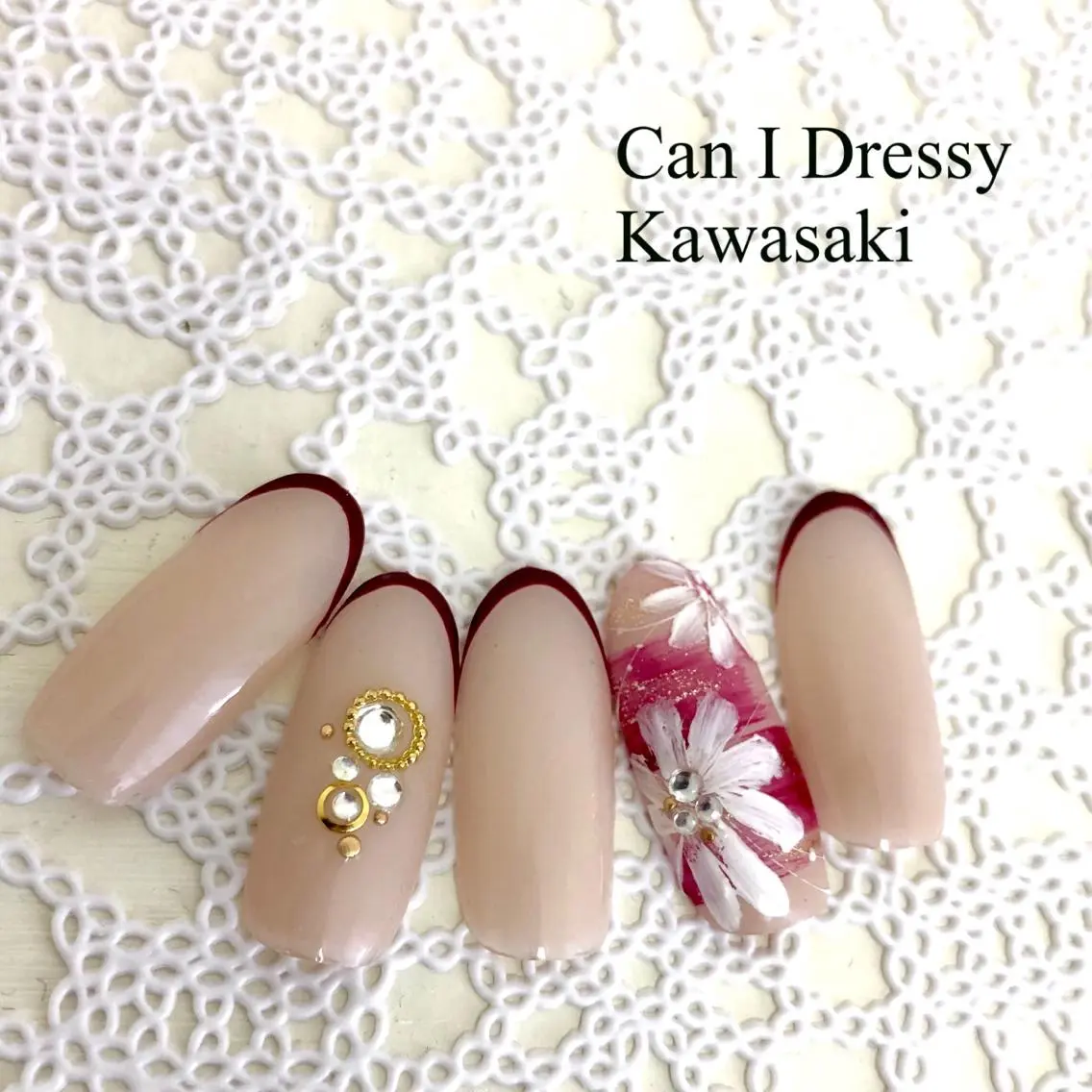 ネイル フラワーネイル Can I 川崎店 三島 久美子のネイルデザイン
