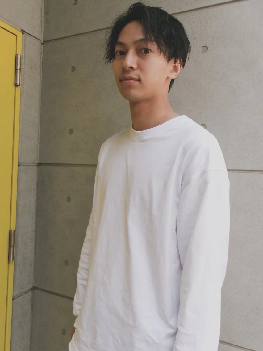 ショート パーマ メンズ ショートヘア カット パーマ ヘアセット 原宿↔︎浦和　美容師 折笠　亮のヘアスタイル