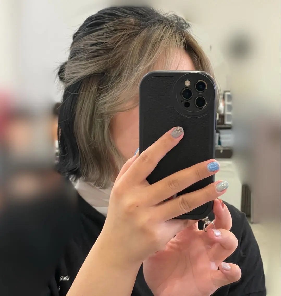 ショート カラー ミストバング  フェイスフレーミング mod's hair 未来(みく)のヘアスタイル