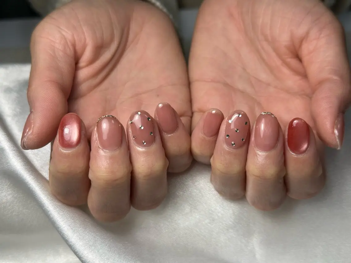ネイル オーロラネイル 桜ネイル フラワーネイル フットネイル フレンチネイル ハンドネイル kiki nail たまプラーザのネイルデザイン