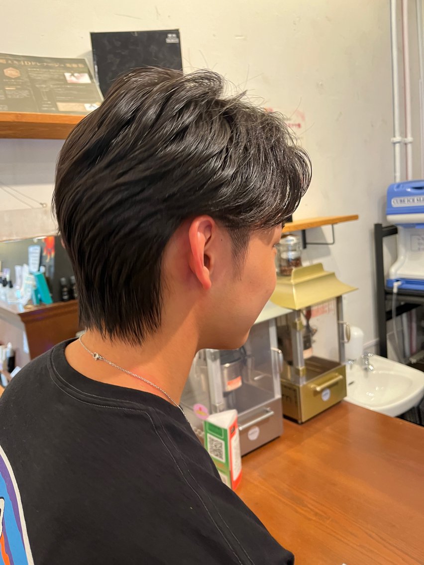 パーマ メンズ センターパート メンズ韓国風 メンズパーマ ニュアンスパーマ 佐藤 宰 OZ桑野店のヘアスタイル
