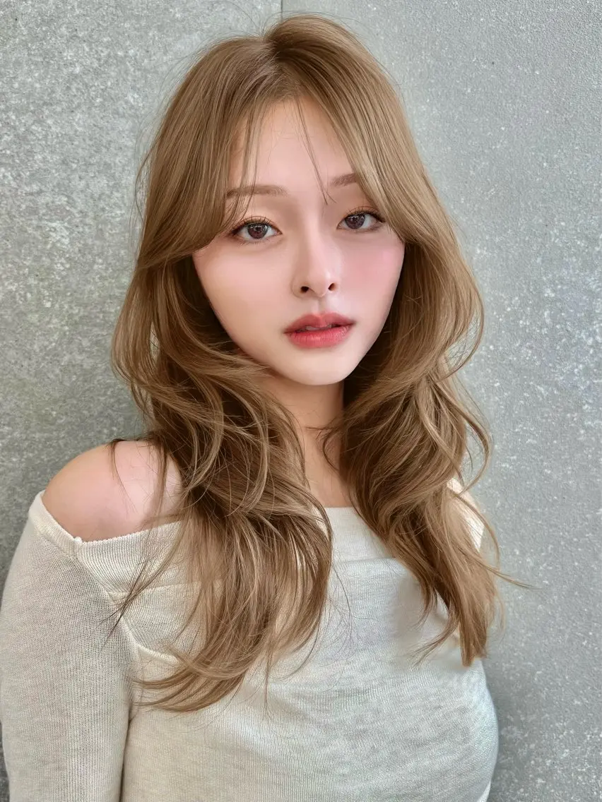 ロング カラー 顔周りカット レイヤーカット カット ヘアカラー トリートメント 本田 奈穂美のヘアスタイル