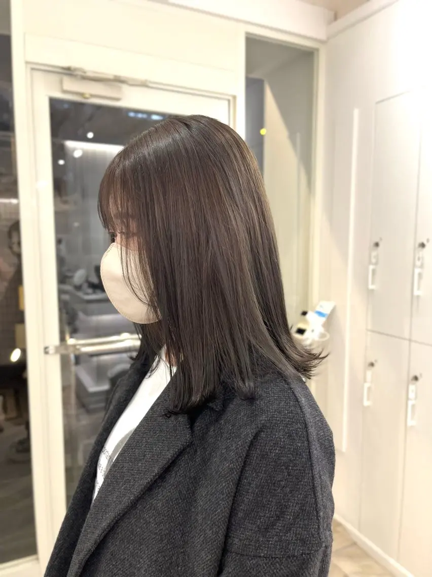 ミディアム カラー 透明感カラー カット ParveMix￤ 大賀さつき🍨🤍のヘアスタイル