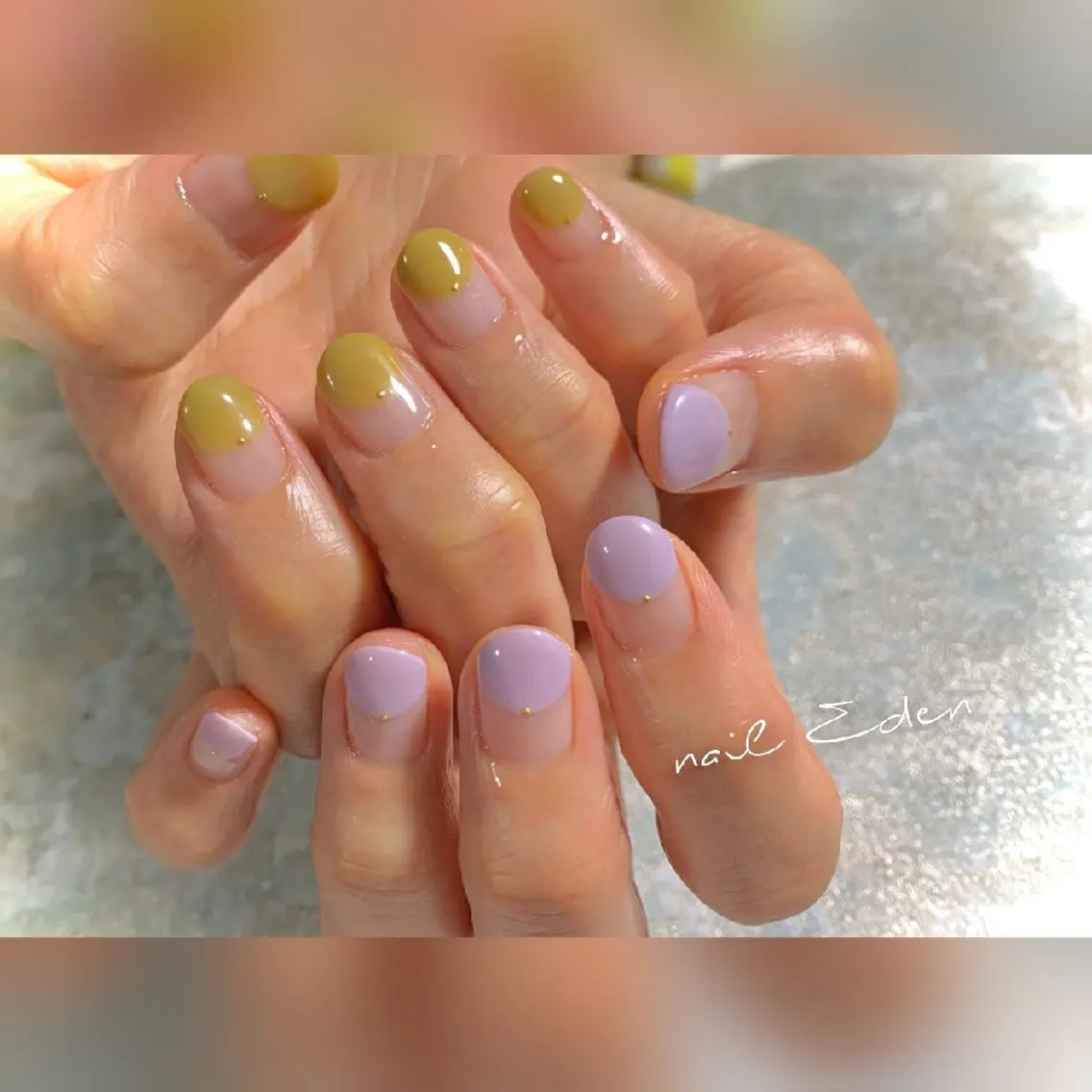 ネイル 持ち込み シンプルネイル Eden ♾️のネイルデザイン