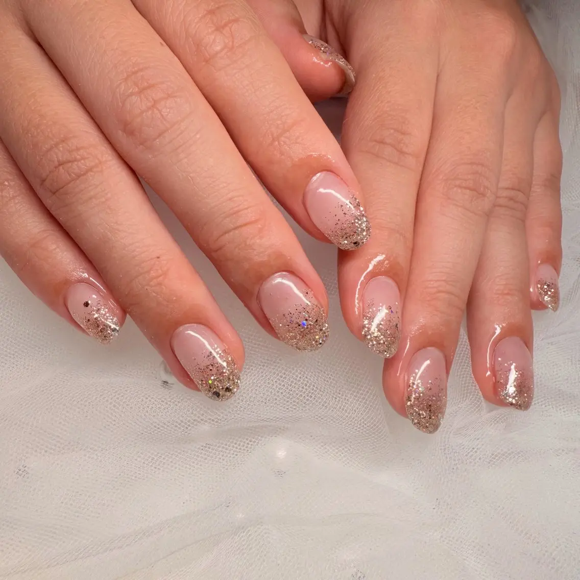 ネイル ラメ(グリッター) ラメグラデーション ハンドネイル 🌹Belle Nail🌹のネイルデザイン