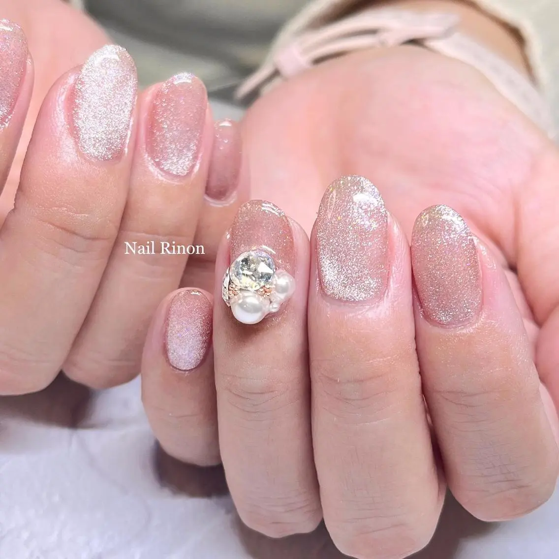 ネイル キラキラネイル マグネットネイル ハンドネイル Nail Rinonのネイルデザイン