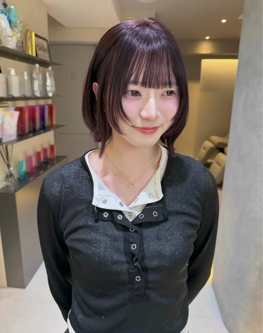 ミディアム カット ヘアカラー こころ/透明感カラー /似合わせカット🫧のヘアスタイル