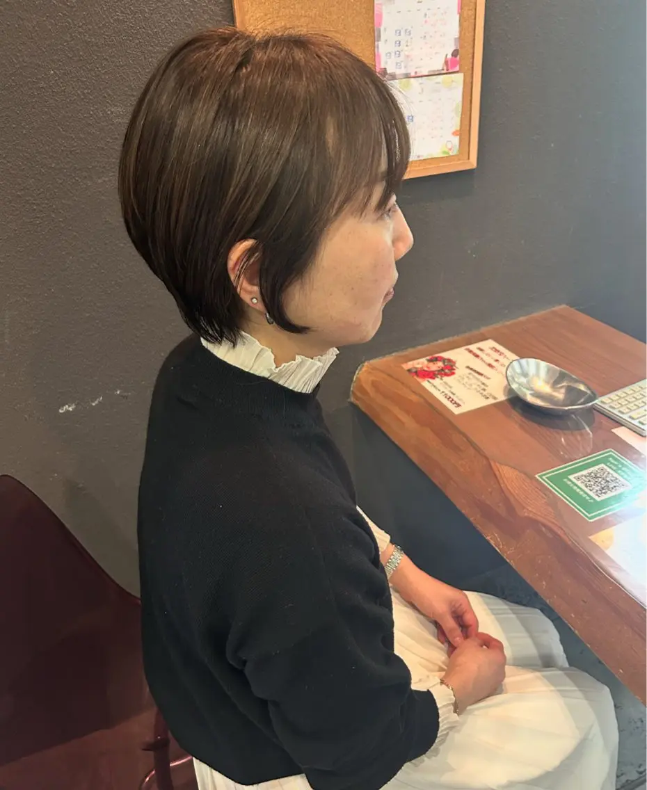 ショート ショートボブ ボブ ショートヘア 小顔カット 仁木 彩奈のヘアスタイル