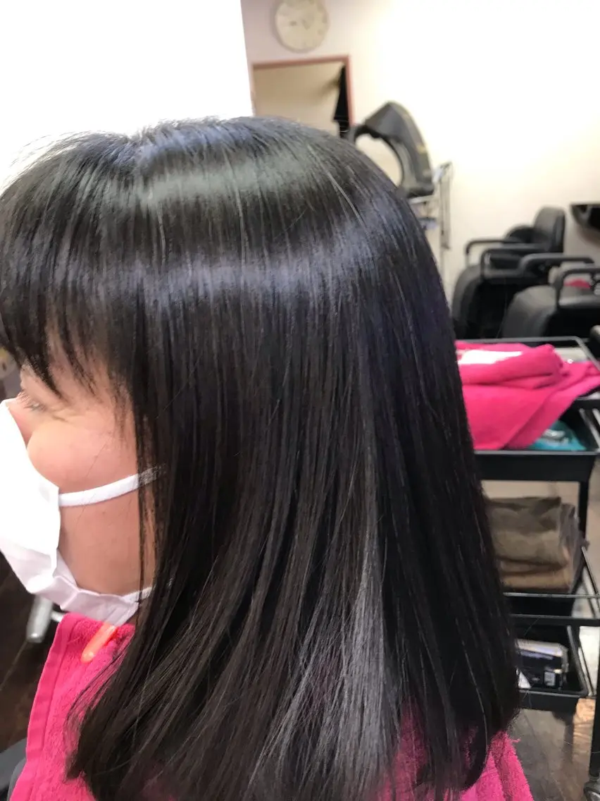セミロング パーマ 縮毛矯正 トリートメント 桧山 真のヘアスタイル
