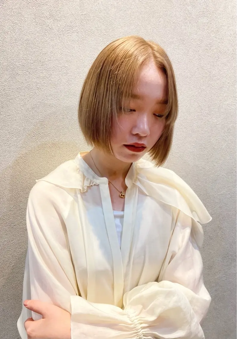 ショート カラー ベージュカラー 似合わせカット/ パーマ/藤田和樹のヘアスタイル