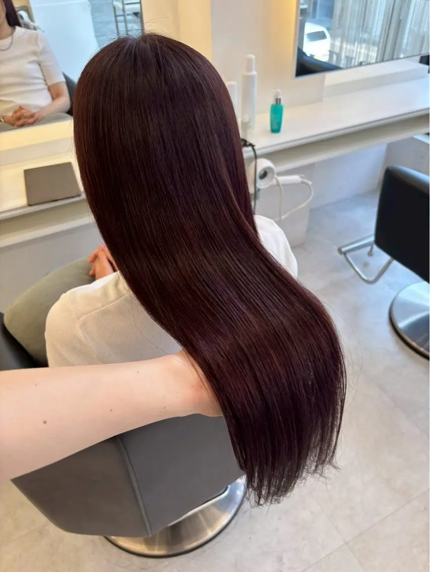 ロング カラー ヘアカラー ParveMix 岡本えりかのヘアスタイル