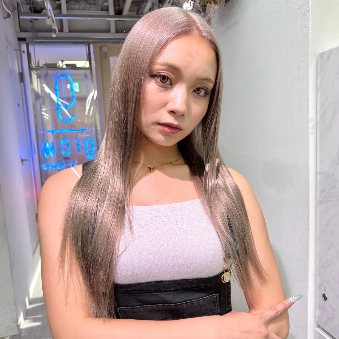 ロング カラー カット ヘアカラー カラー×エクステ grow渋谷西口のヘアスタイル
