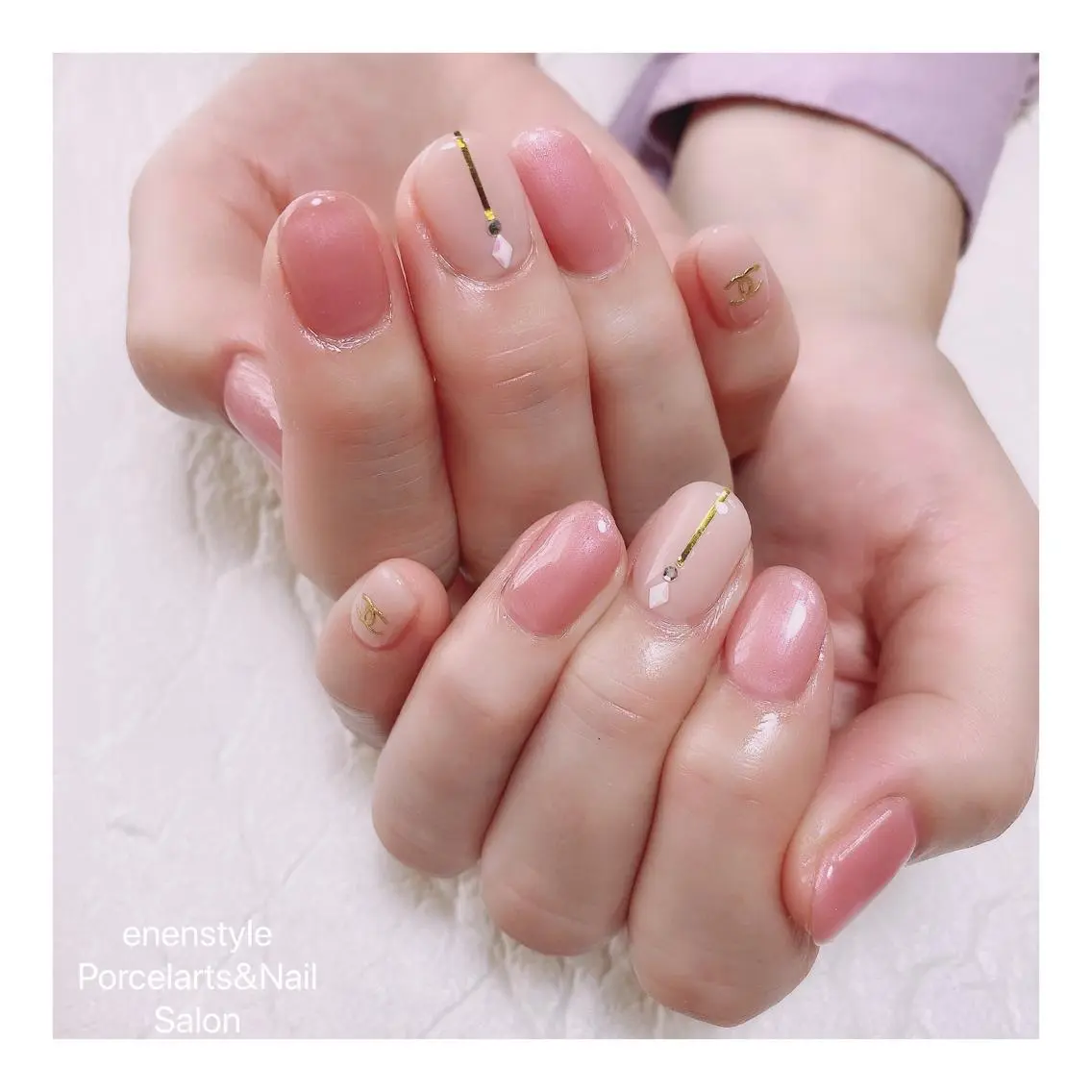 ショート ネイル ハンドネイル 🐾enen style 🐾のネイルデザイン