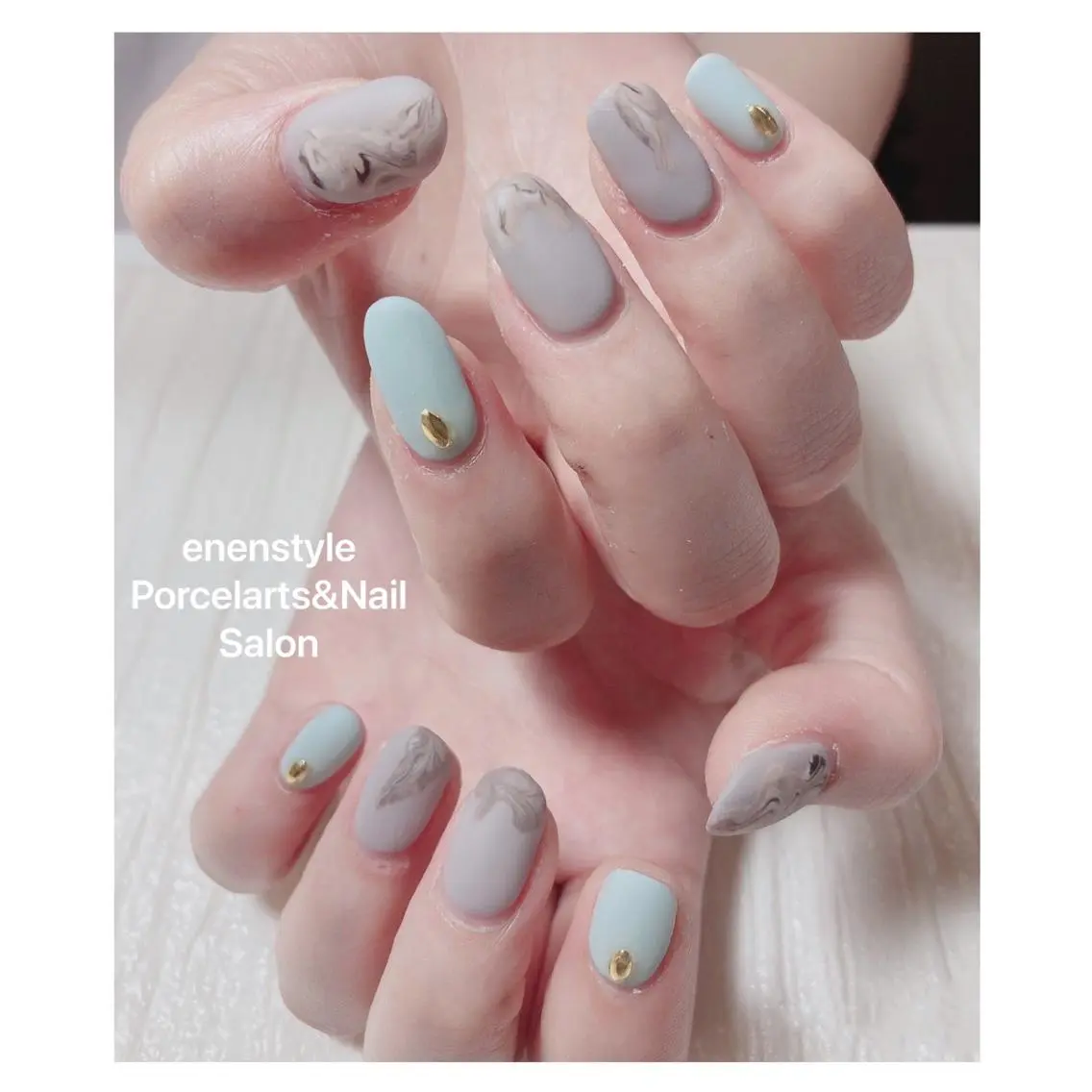 ミディアム ネイル 🐾enen style 🐾のネイルデザイン